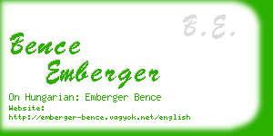 bence emberger business card